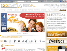 Tablet Screenshot of 123casting.com